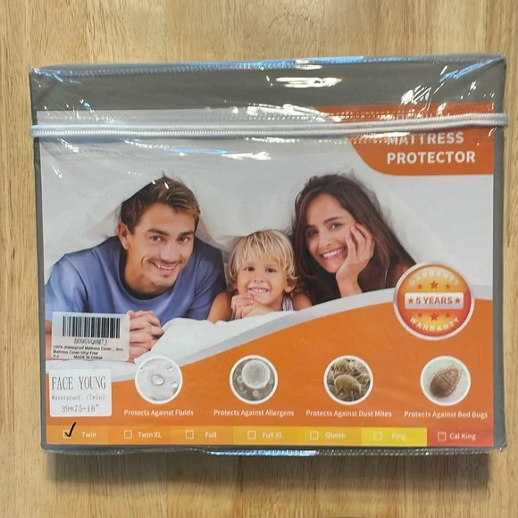 NWT Premium Mattress Protector 100% Waterproof Twin Size