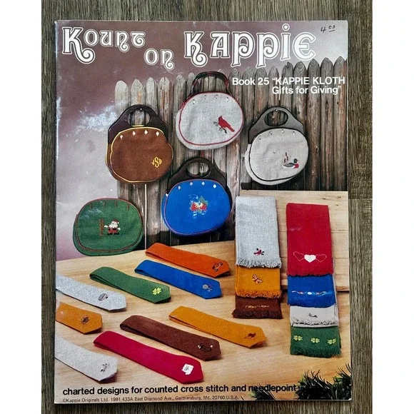 Vintage 1981 Kappie Originals Book 25 Cross Stitch Needlepoint Patterns Gifts