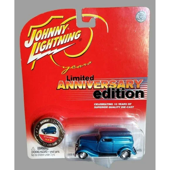 2004 Johnny Lightning '33 FORD DELIVERY Blue Real Wheels Serie 10 Years Ltd Ed.