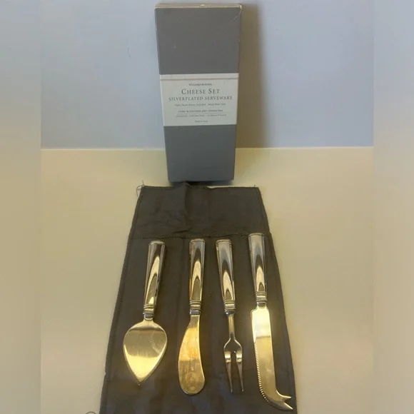 Williams Sonoma Silver Plated Cheese Set