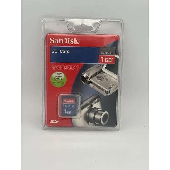 SanDisk High Quality Reliable SD Card 1GB SDSDB-1024-A11 Universal Compatibility