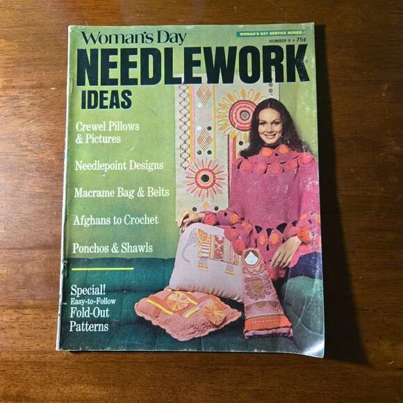 Woman's Day Needlework Ideas magazine Number 9 1970 Crewel Macrame Crochet