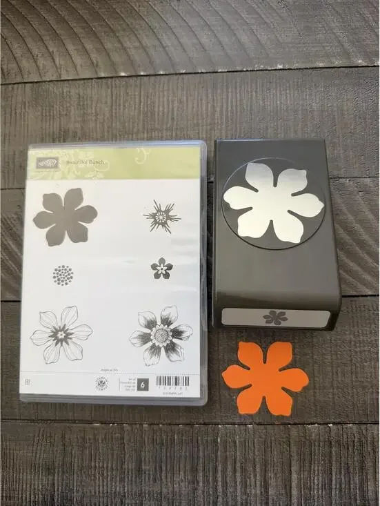 Stampin’ Up Beautiful Bunch stamp set with matching shape punch