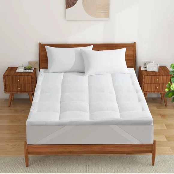 Twin satin mattress topper