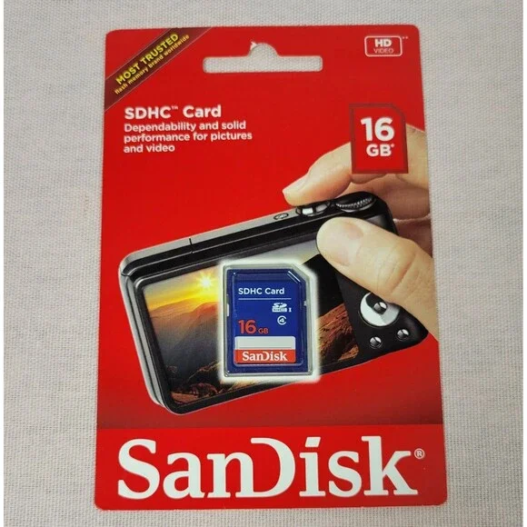 SANDISK 16GB SDHC MEMORY CARD BRAND NEW HD video. B-6
