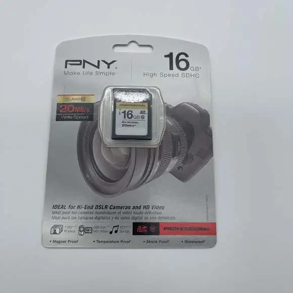 PNY Professional‎ 16GB High Speed SDHC Class 10 Flash Memory Card 20MB/s