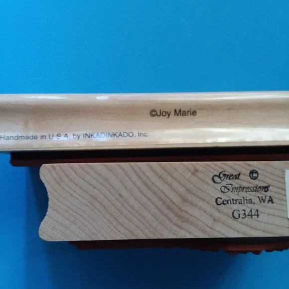 2 Wood Rubber Ink Stamp Great Impressions G344 Joy Marie 9062 X Take Time