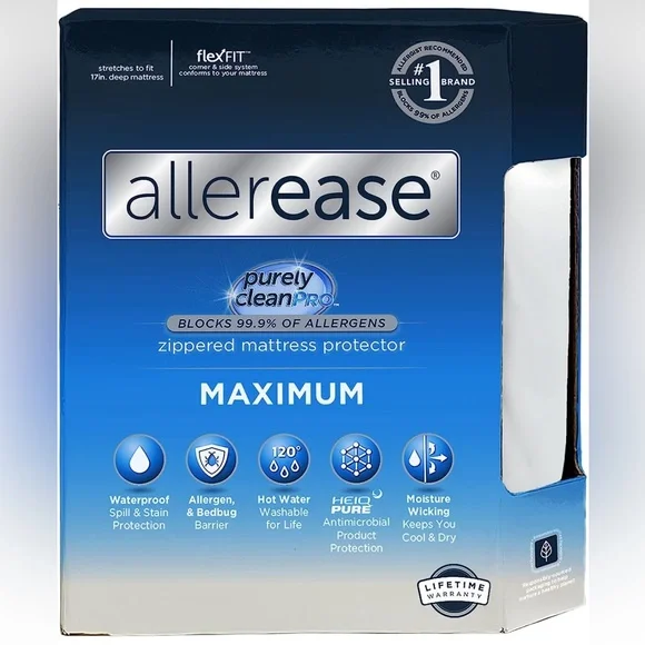 Twin AllerEase Waterproof Maximum Allergy Mattress Protector Cover