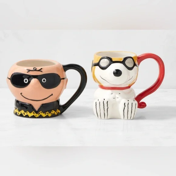 NEW 1 each Williams Sonoma PEANUTS Charlie Brown Snoopy Halloween Mug 15 OZ