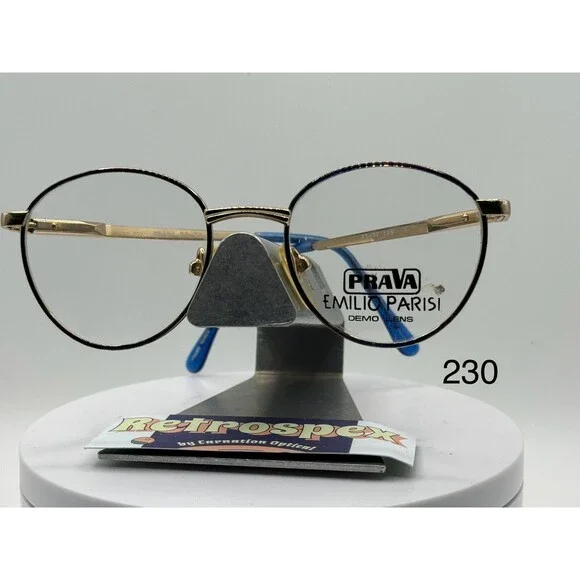 True Vintage Eyeglasses Petite/Kids Round Original Demo Lens Emilio Parisi Gold