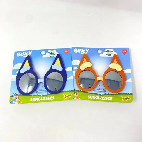 Bluey Or Bingo Toddler Sunglasses Blue Orange Reflective UV Protection Ages 3+