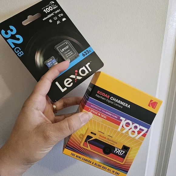 NWT Kodak Charmera Keychain Camera - Blind Box and New 32GB SD Card