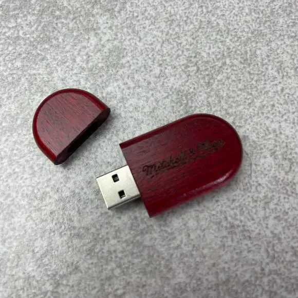 Mitchell & Ness — Engraved Wood USB Stick Flash Drive — Philadelphia Exclusive