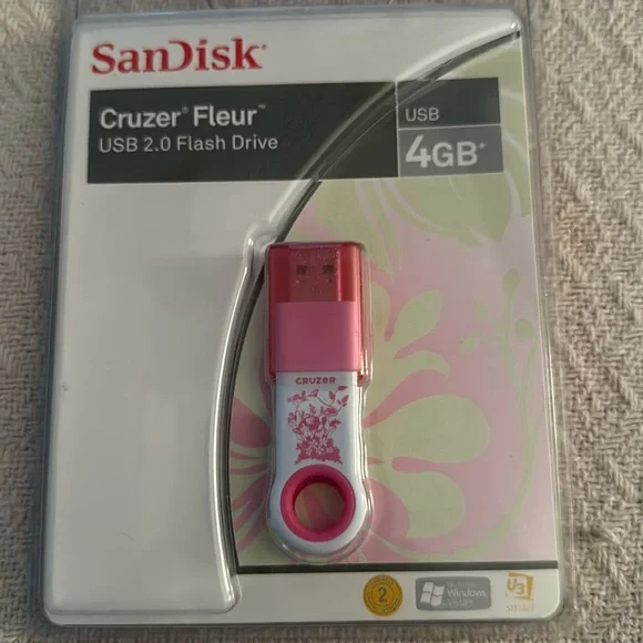 SanDisk Cruze Fleur 4GB USB New!