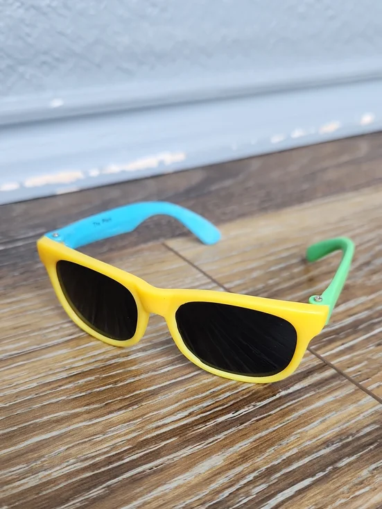 Vintage Kids Sunglasses Yellow Blue Green