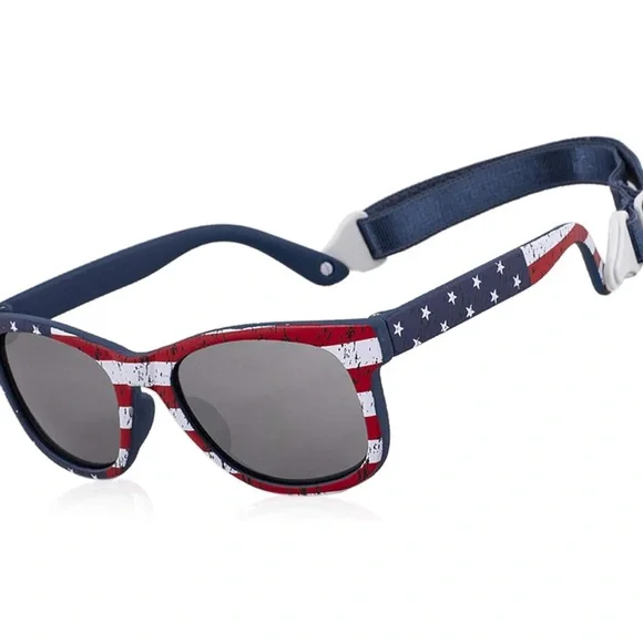 🆕 Red and White Wayfarer Sunglasses for Patriotic Celebrations