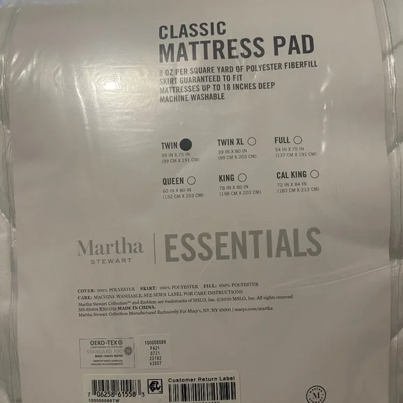 Mattress pads