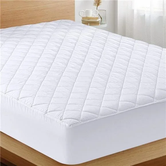 Bedding Quilted Fitted Mattress Pad (Queen) - Elastic Fitted Mattress Protector