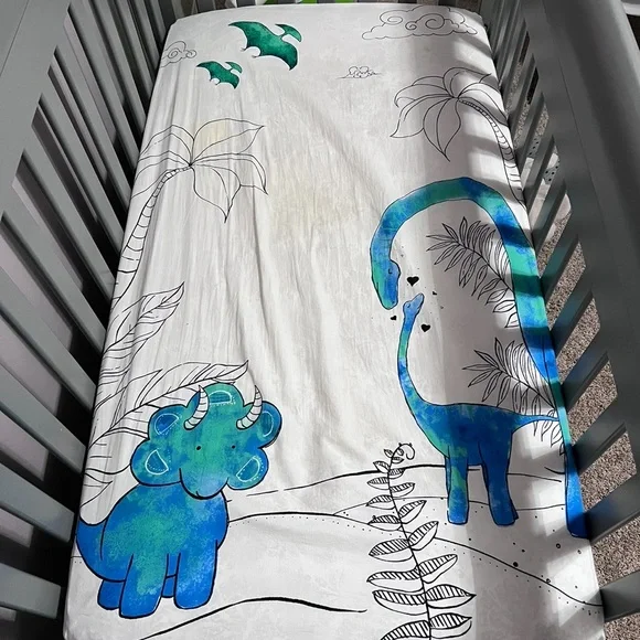 Dino crib sheet
