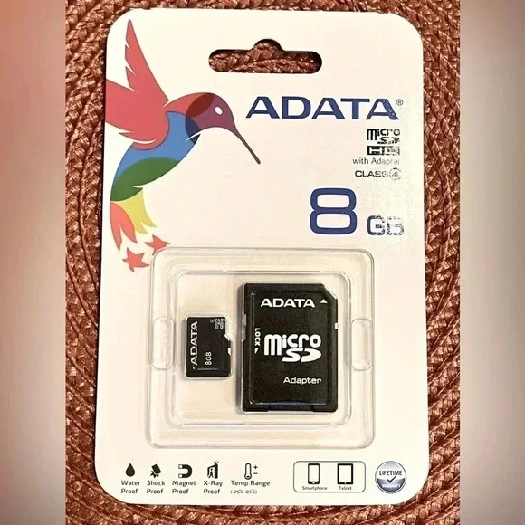 ADATA 8 GB MicroHDHC Class 4 Memory Card With Adapter
