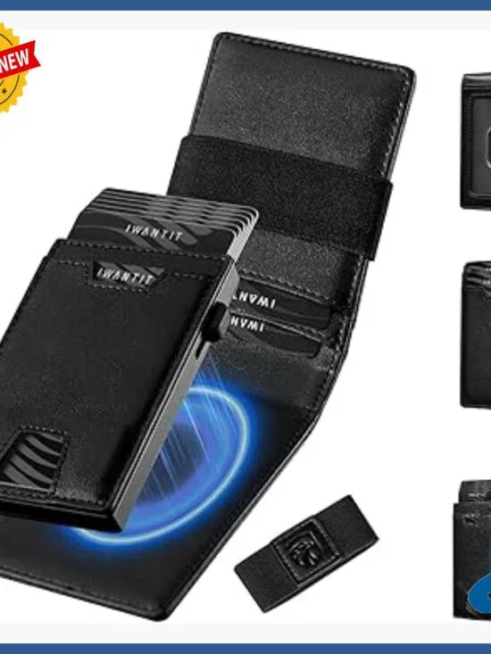 Magsafe Bifold Wallet with Detachable Cash Strap and Pop-Up Card Holder
