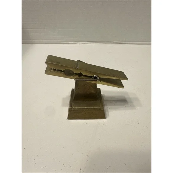 Brass‎ Clothes Pin Clip Paperweight