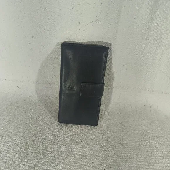 Leather Black Quad Fold Wallet by The Sak