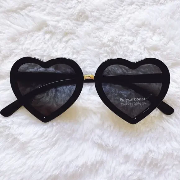 Pixie Black Girl Heart-shape Sunglasses