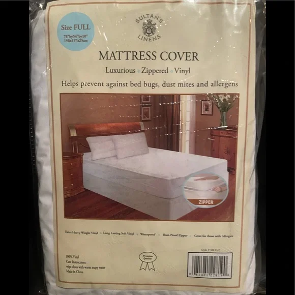 Sultan's Mattress Cover Zippered Vinyl Cover NEW