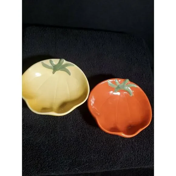 WILLIAMS SONOMA Heirloom Tomato Colorful Appetizer Dip Bowls Veggies 2 Dish Set