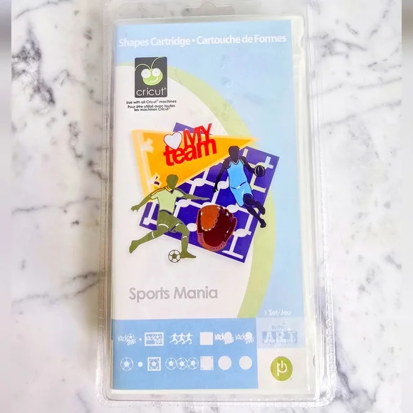 CRICUT‎ Provo Craft SPORTS MANIA Shapes Cartridge New in Sealed Package