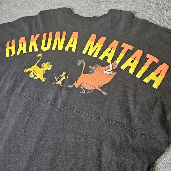 Disney Hakuna Matata‎ Lion King Spirit Jersey Size XL Pumba Timon Black