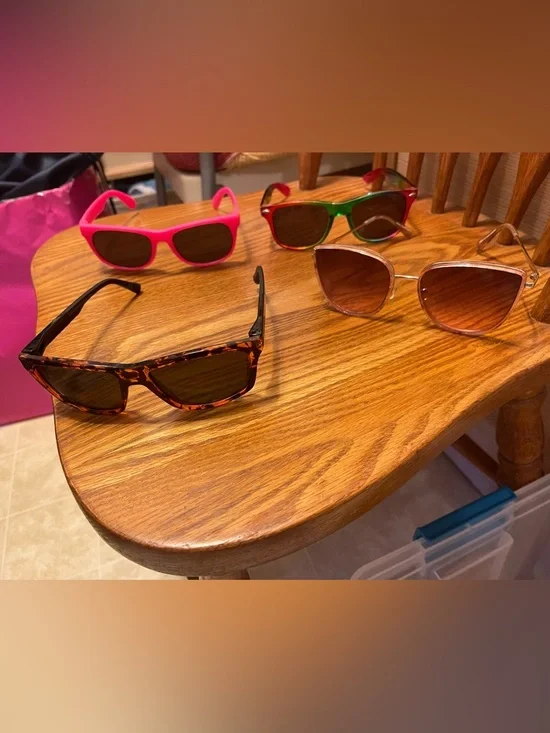 Kids Assorted Sunglasses Pack - Pink, Green, Tortoise, Brown