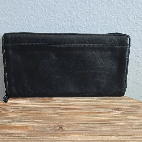 TUMI Travel Organizer Travel Long Wallet Black Popular Model RARE