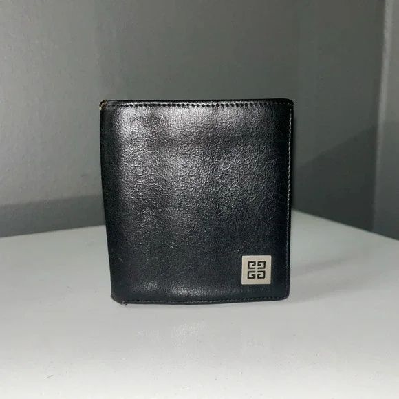 Givenchy Black Leather Bifold Wallet