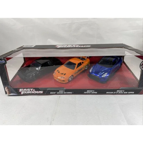 3 Fast & Furious Buick Grand National Toyota Supra Nissan GT-R R35 Model Diecast