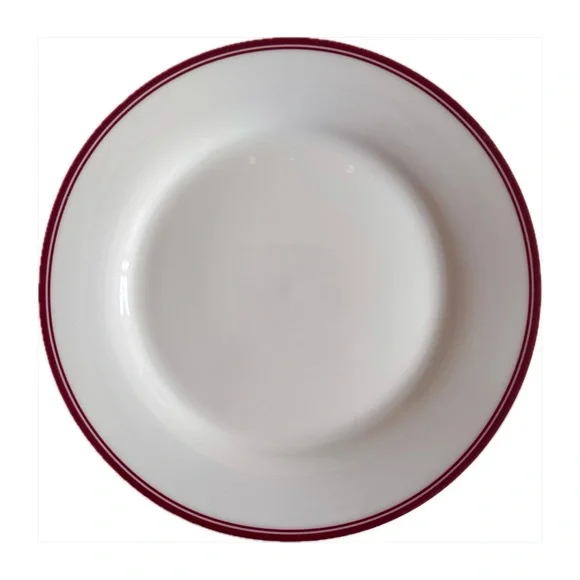 BOGO Williams Sonoma Dinner Plates with Red Trim