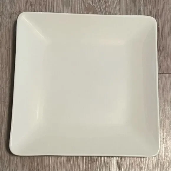 Williams Sonoma White Square Dinner Plate 11.75” Charger I Patrizi Italy Ivory