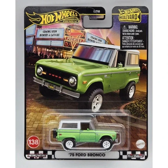 Hot Wheels Premium Boulevard 2025 '75 Ford‎ Bronco Green Diecast Metal SUV New