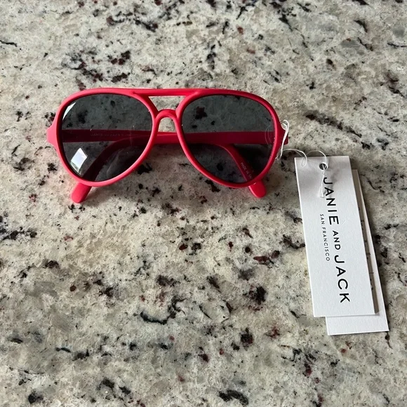 New - Janie and Jack Kids Pink Aviator Sunglasses