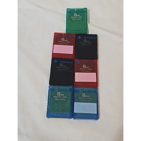 Genuine Sony Playstation 2 PS2 MagicGate 8mb Memory Cards SCPH-10020 (Lot of 7)