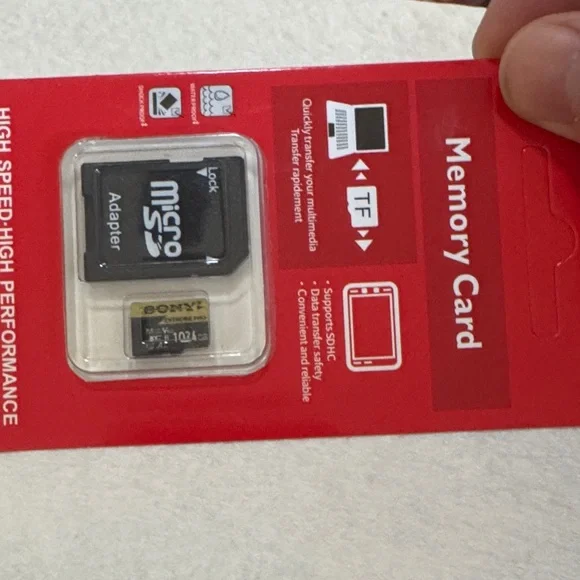 Red Memory Card with Adapter