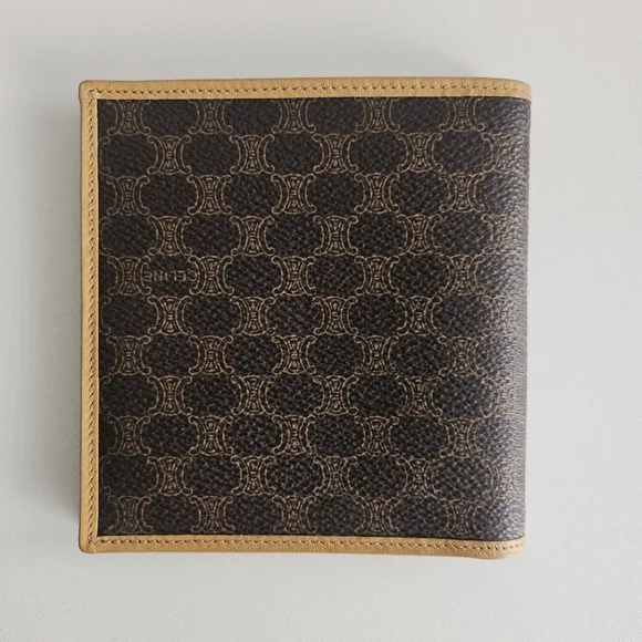 Celine Brown Macadam Mens Bifold Wallet