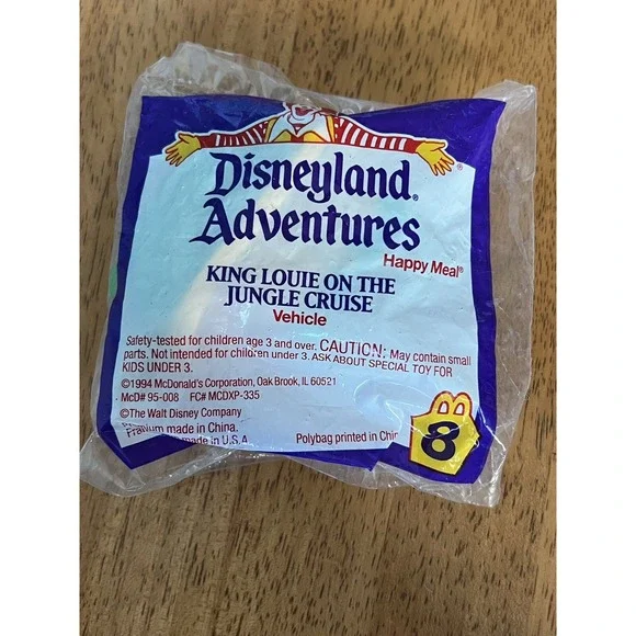 Vintage Disneyland‎ McDonald's Happy Meal Toy King Louie on Jungle Cruise 1994