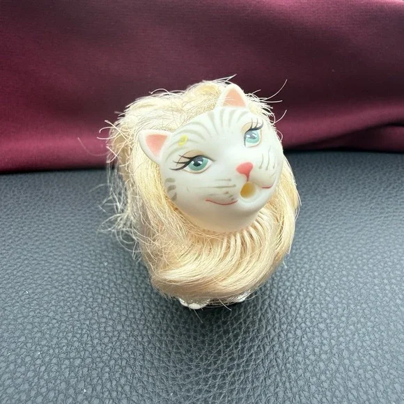 Vintage 2000 Barbie Pet Kitty Cat Marshmallow Drinks & Wets Brushable Long Hair