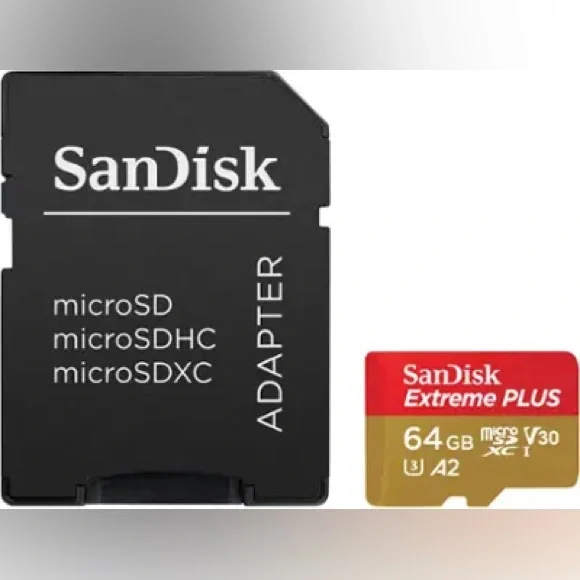 SanDisk - Extreme PLUS 64GB microSDXC UHS-I Memory Card