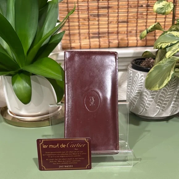 Cartier Burgundy Leather Wallet