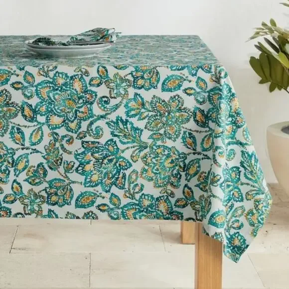 Williams Sonoma Tropical Palampore Tablecloth 70