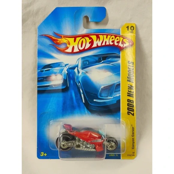 2008 Hot Wheels #010 New Models Canyon Carver‎ Orange Motorcycle