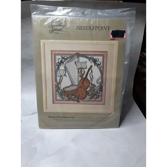 Candamar Something Special Needlepoint Kit Musical Instruments 30581 Vintage